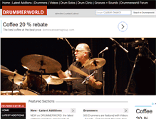 Tablet Screenshot of drummerworld.com